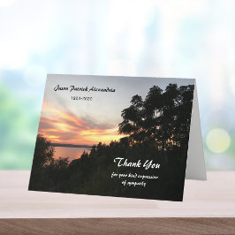 Träd Sunset Sympathy Tackkort Card