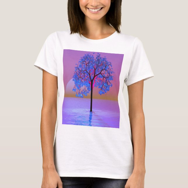 Träd Sunset T Shirt (Framsida)