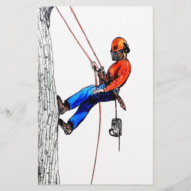 Träd Surgeon Arborist Brevpapper (Framsida)