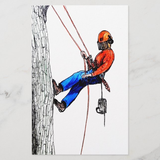 Träd Surgeon Arborist Forester Brevpapper (Framsida)