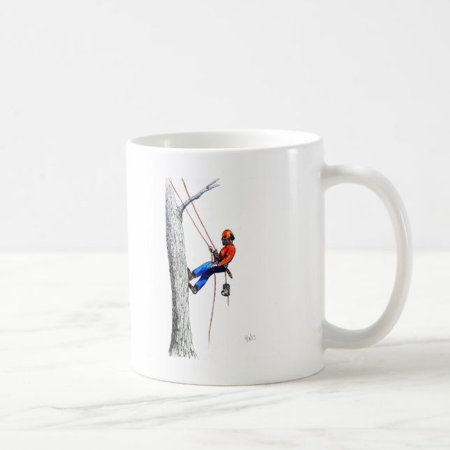 Träd Surgeon Arborist Forester Kaffemugg (Höger)