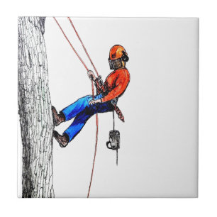 Träd Surgeon Arborist Kakelplatta