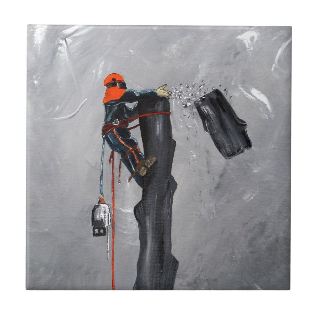 Träd Surgeon Arborist Kakelplatta (Framsidan)