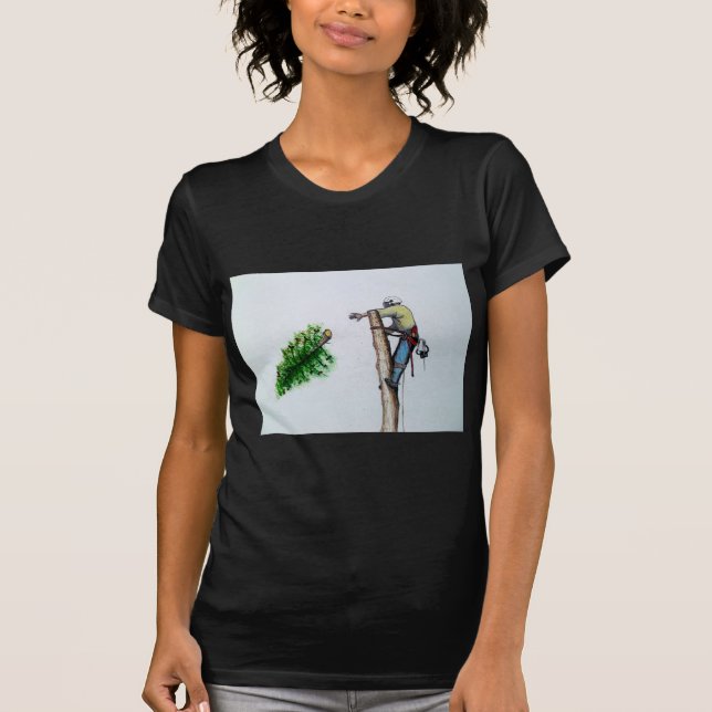 Träd Surgeon Arborist på arbetsplatsen Tee Shirt (Framsida)