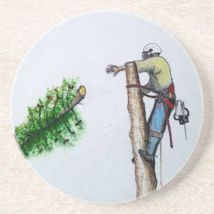Träd Surgeon Arborist på arbetsplatsen Underlägg