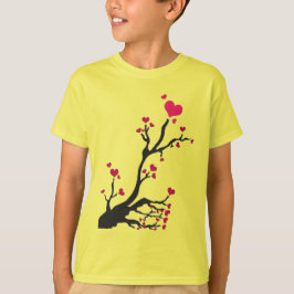 träd svart t-shirt