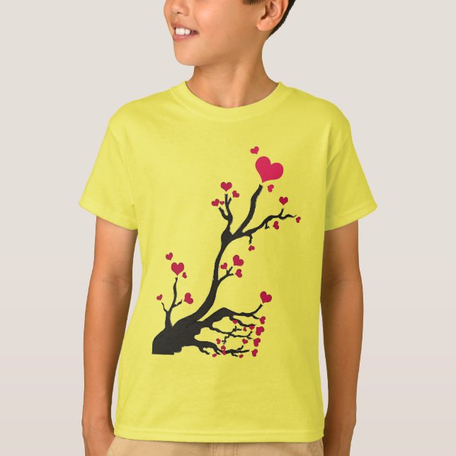 träd svart t-shirt (Framsida)
