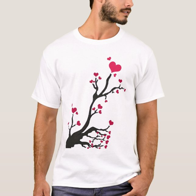 träd svart tee shirt (Framsida)