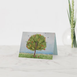 Träd Tack Kort