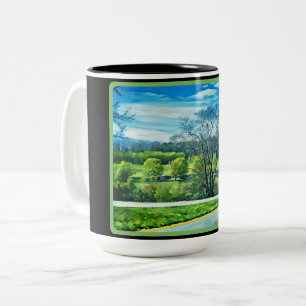 Träd täckt liggande liggande Mugg