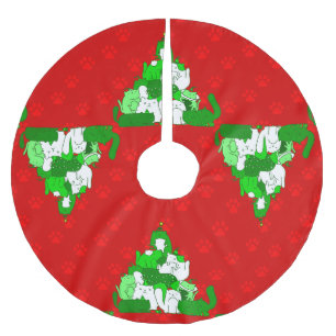 träd-tassfärg, julklapp julgransmatta borstad polyester