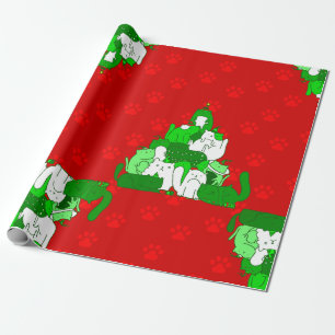 träd-tassfärg, julklapp presentpapper