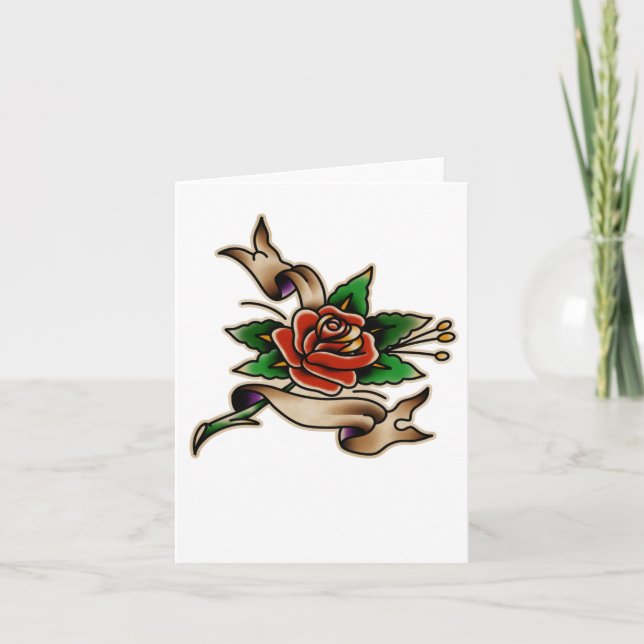 Trad Tattoo 005 Sticker Kort (Framsida)