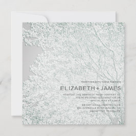 Träd-temat Unik Embossed-liknande Bröllop © Inbjudningar