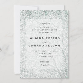 Träd-temat Unik Embossed-liknande Bröllop © Inbjudningar