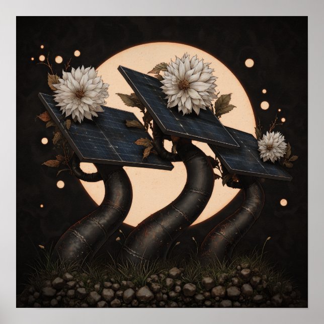 Tråd till Sol - Solarpunk Poster (Framsidan)