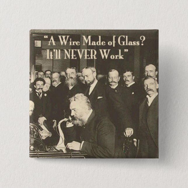 Tråd tillverkad av glasbaserad humoristisk teknik knapp (Framsida)