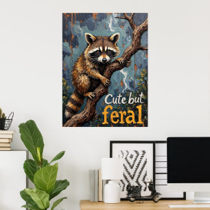 Träd Top Explorer: A Raccoons klättring Poster