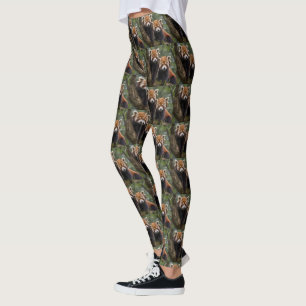 "Träd-top Explorers: Baby Red Pandas Tittar ut Leggings