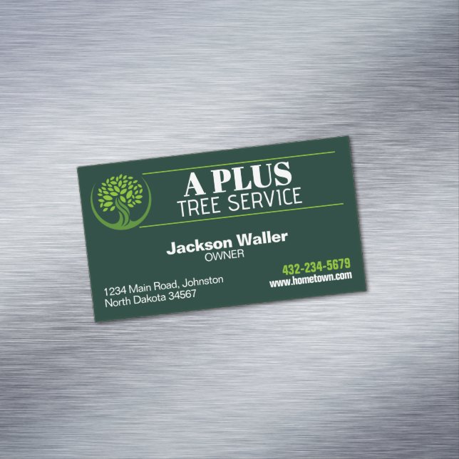 Träd Trimming Service Magnetiska Visitkort (In Situ)