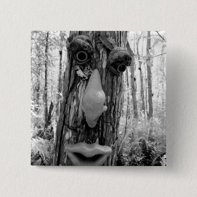 Träd troll på ett Big Cypress träd. Knapp (Framsida)