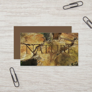 Träd Trunk Nature Photography Rustic Brown Wood Visitkort