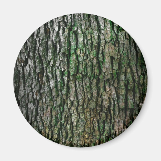 Träd Trunk (Wood Bark) Magnet (Framsidan)
