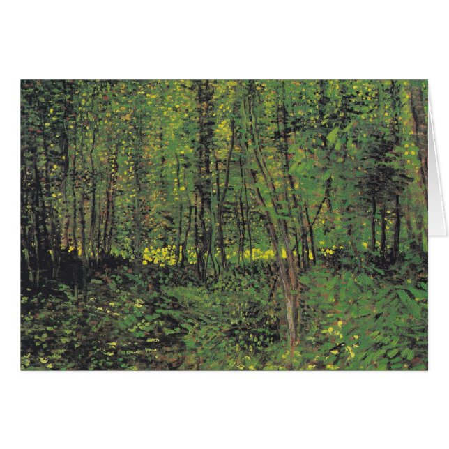 Träd & Undergrowth by Van Gogh Hälsningskort (Framsidan Horizontal)