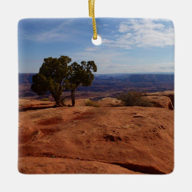 Träd ur röda klippor I vid Canyonlands Julgransprydnad Keramik (Framsida)