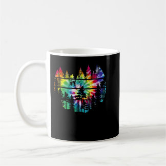 Träd utanför naturområdet Retro Forest Sleeve Kaffemugg
