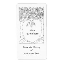 Träd växer tillsammans Bok Plate Fraktsedel