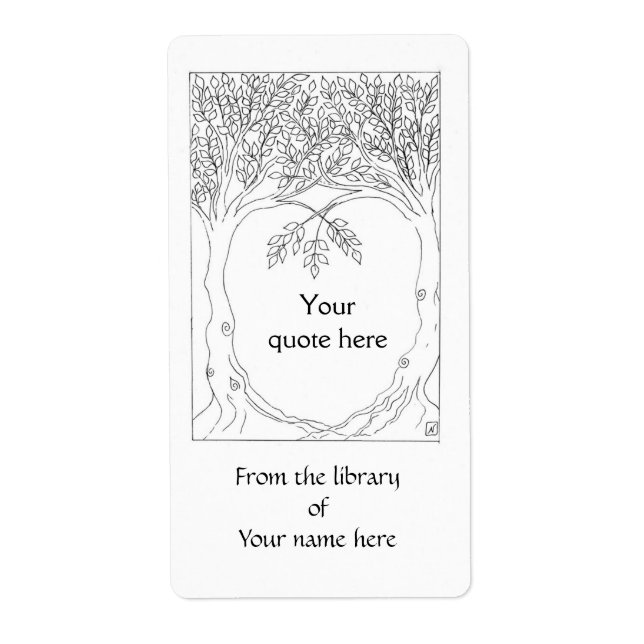 Träd växer tillsammans Bok Plate Fraktsedel (Framsidan)