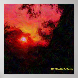 Träd vid Evensong Poster