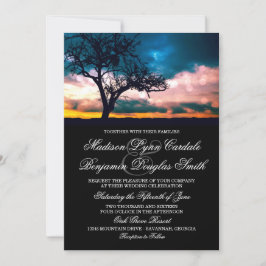 Träd vid inbjudan till sjudasbröllop