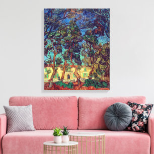 Träd vid sjukhuset Garden   Van Gogh   Canvastryck