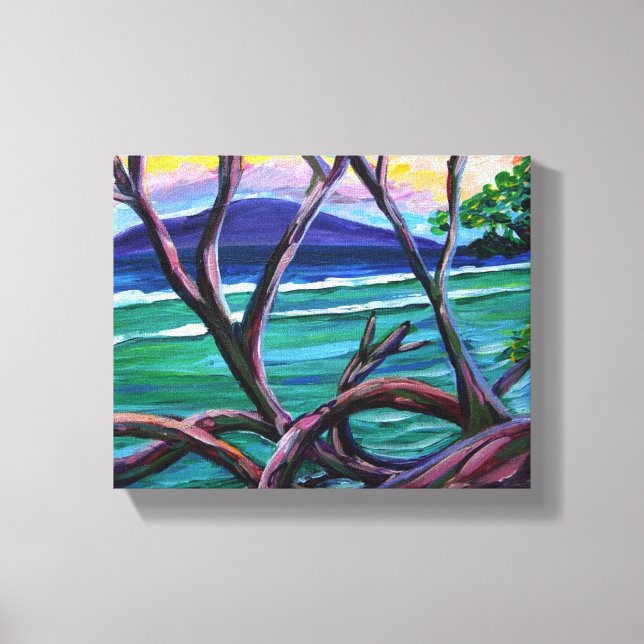 Träd vid tusentantoppar canvastryck (Framsida)