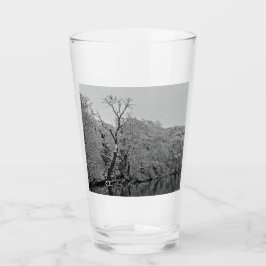 Träd, vid vatten glaskopp