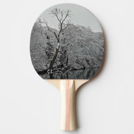 Träd, vid vatten pingisracket