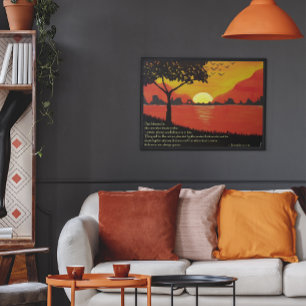 Träd vid vattenaffischen poster