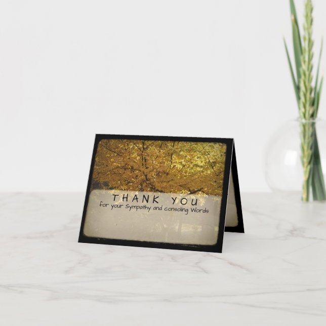 Träd Vintage Fotosympati Tackkort Card 8 (Framsida)