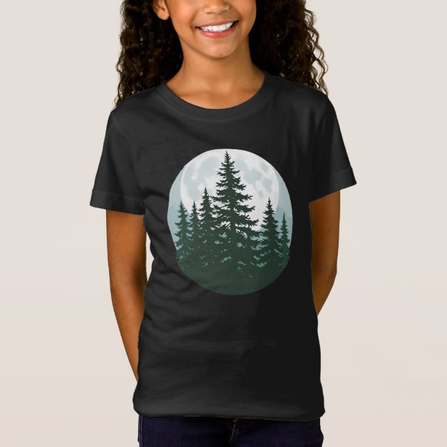 Träd Wildlife Nature Forest Silhouette T Shirt (Framsida)