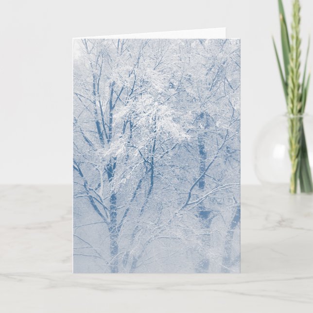 Träd Winter Nature Photo snö täckt Kort (Framsida)