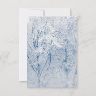 Träd Winter Photo med täckt snö Kort