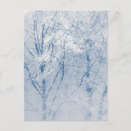 Träd Winter Photo med täckt snö Vykort