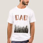 Träd Wood Birthday Pappa T-Shirt<br><div class="desc">Rustik grönt träd "pappa" t shirt.</div>