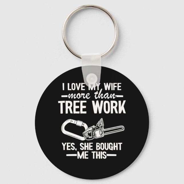 Träd Work Pappa Funny Arborist Gift Fars dag Nyckelring (Framsida)