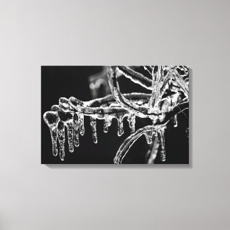träda in isig vinter canvastryck