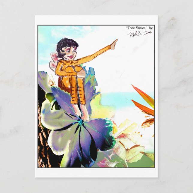 Trädälvor 4 vykort (Framsida)