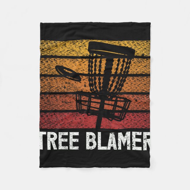 Trädankare Rolig Discgolfdesign  Fleecefilt (Framsidan)