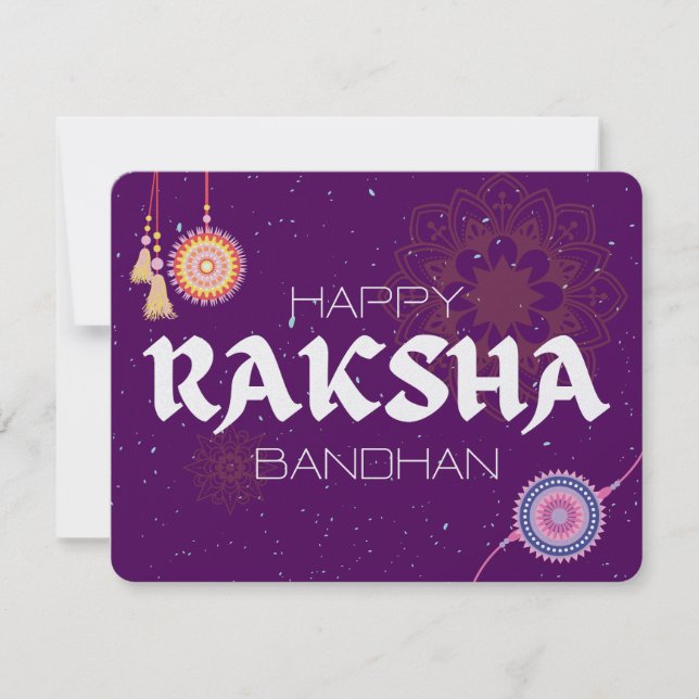 Trådar av kärlek – Raksha Bandhan-firande Julkort (Framsida)